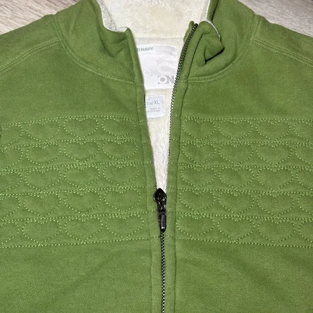 Olive green warm Old Navy kids 14‎ vest